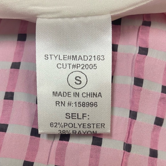 New York & Company - Gingham Smocked Tie- Shoulder Midi Dress (NWT) - Picture 4 of 6